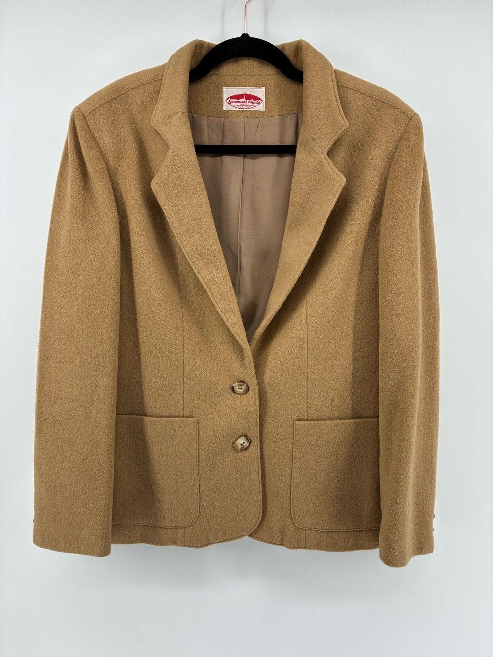 Vintage 97% Camel Hair Blend Blazer Jacket